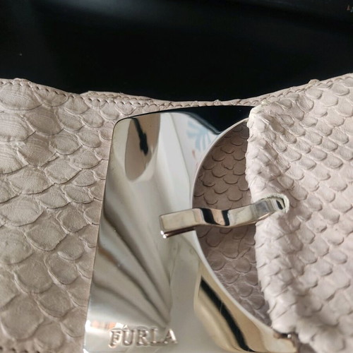 Furla leather belt like new, beige, size 100