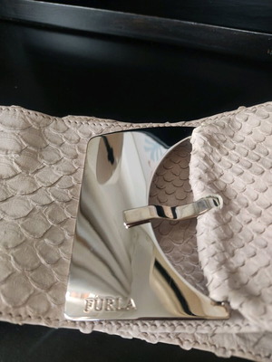 Furla leather belt like new, beige, size 100