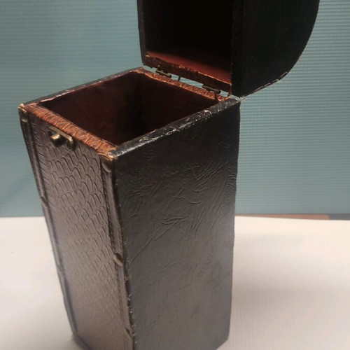 Rustic Wooden-Leather Wine-Whiskey Box like new