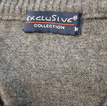 Πουλοβέρ ανδρικό αμανικό Exclusive γκρι σαν καινούργιο, μέγεθος M