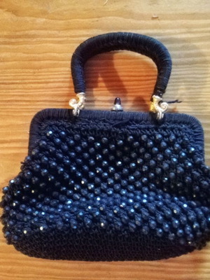 A To Z Greek black women's handbag with woven texture