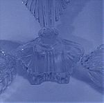  ΣΕΤ ΠΕΡΙΠΟΙΗΣΗΣ ΚΑΙ ΚΑΛΛΩΠΙΣΜΟΥ:μπουκάλι κολονιας και δύο κουτακια/δοχεία με καπάκια. Κρύσταλλο Γερμανίας 1960 Ernst Buder