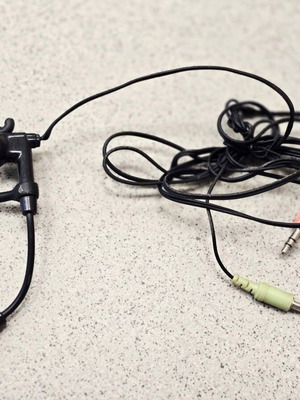 Wired headset with boom microphone 3.5mm jack