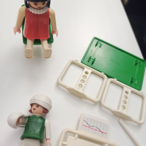 Vintage Playmobil 3495 Hospital used, various pieces