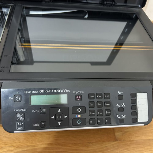 Epson Stylus Office BX305FW Plus multifunction printer used with scanner and installation CD