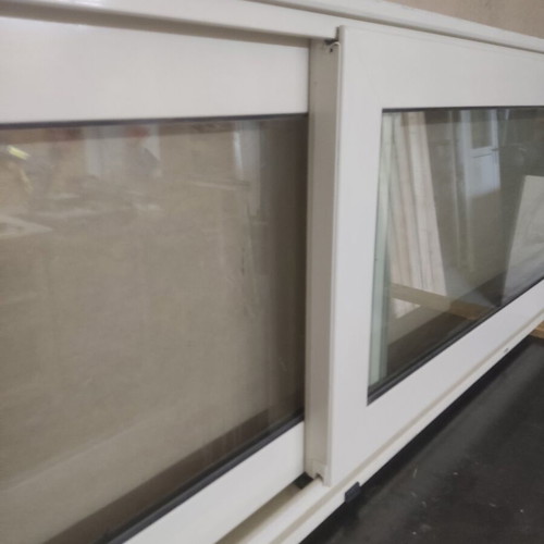 Aluminum window used, beige color, dimensions 287x65cm