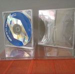 Small slim transparent CD cases, pack