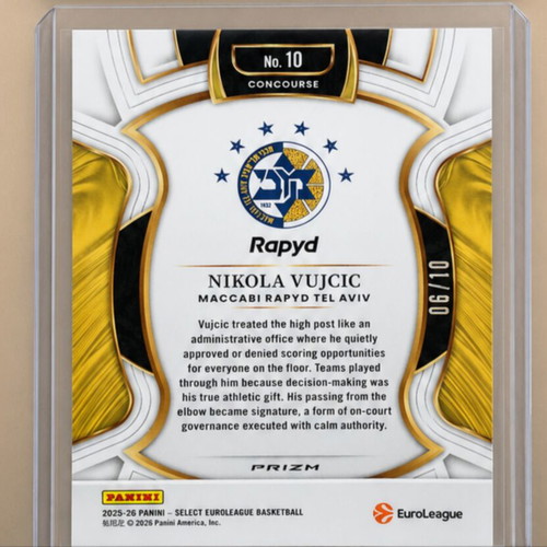 25-26 Euroleague Select κάρτα Nikola Vujcic /10