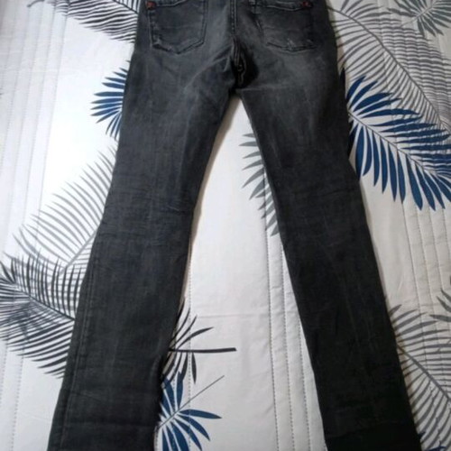 Back2jeans skinny black jeans like new with distressed details, size S