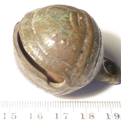 Antique bronze silver bell used, horse ammunition bell N 10