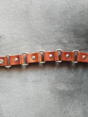 One Piece anime leather bracelet with Straw Hat skull logo used
