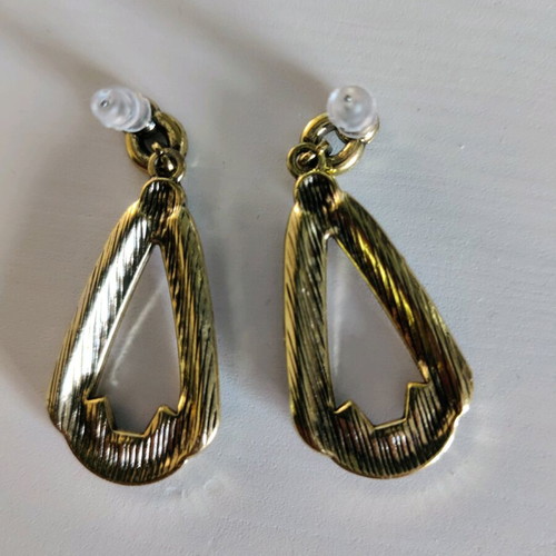 Vintage Blue Earrings with Crystals like new