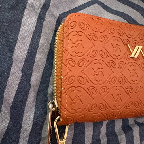 Verde brown wallet used with corner defect