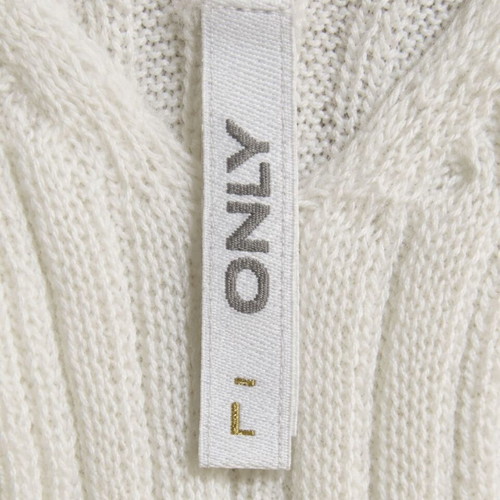 Only sleeveless knitted summer top L ivory V-neck