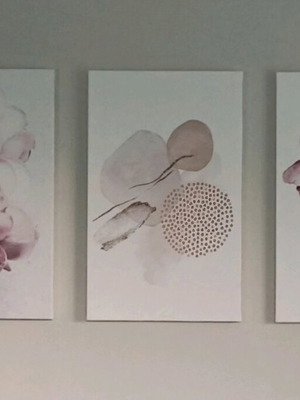 Canvas paintings new, set of 3, 40x65