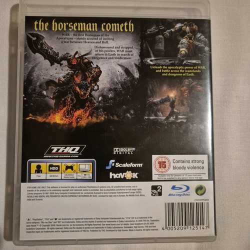 Darksiders PS3 like new action fighting game
