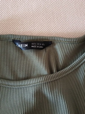 Shein olive dress like new, size S with side ruching