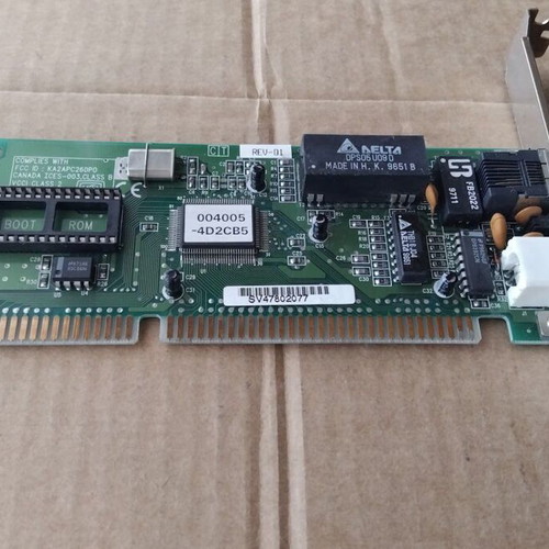 D-Link DE-220PT REV-D1 16-bit ISA Network Controller Card like new