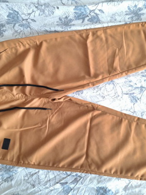 Men's pants, beige and orange, size M