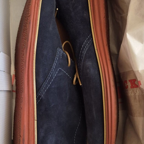 Kricket Biscotto Suede boots size 46 like new, blue with tan details