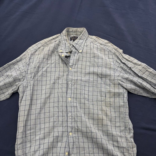 Cotton blue dress shirt used, size L