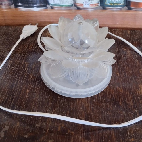 Vintage Lotus Lamp used, rotating with colorful lights