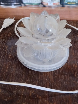 Vintage Lotus Lamp used, rotating with colorful lights