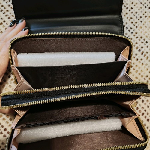 Black wallet phone bag new with strap