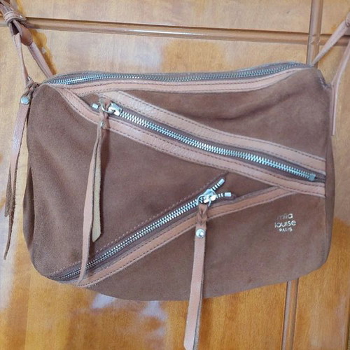 Brown suede Mila Louise messenger bag like new, crossbody