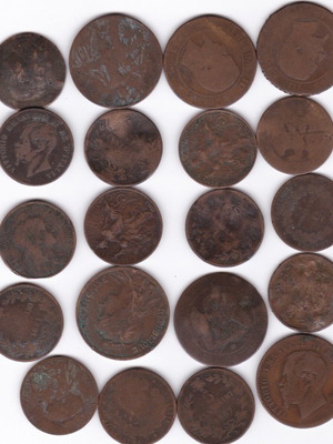 French and Italian coins used
