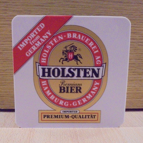 Holsten beer promotional plastic coaster holder used
