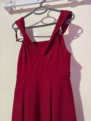 Shein formal dress burgundy with slit like new, size L