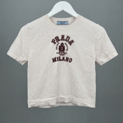 Prada Vintage T-shirt 100% Cashmere used, crop model, XS/S