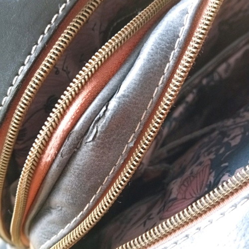 Anekke crossbody bag used with embroidery and keychain