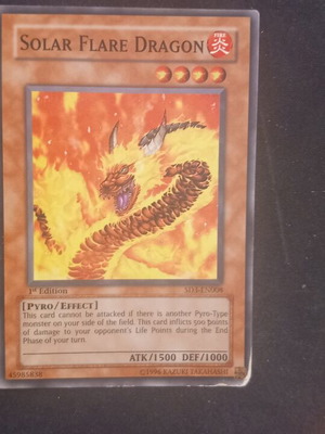 Solar Flare Dragon 1st Edition card used, lp condition