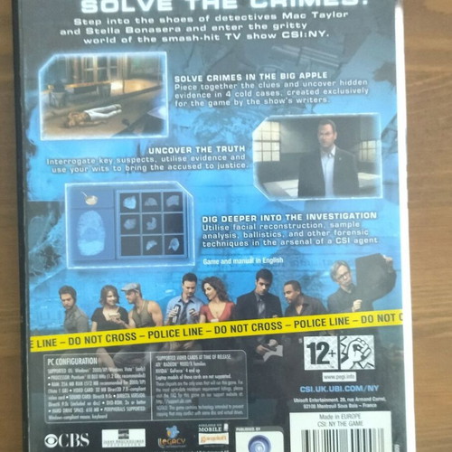 CSI: NY-The Game PC used