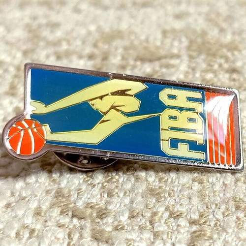 FIBA 1990 Official Pin Badge 3rd Edition New, enamel