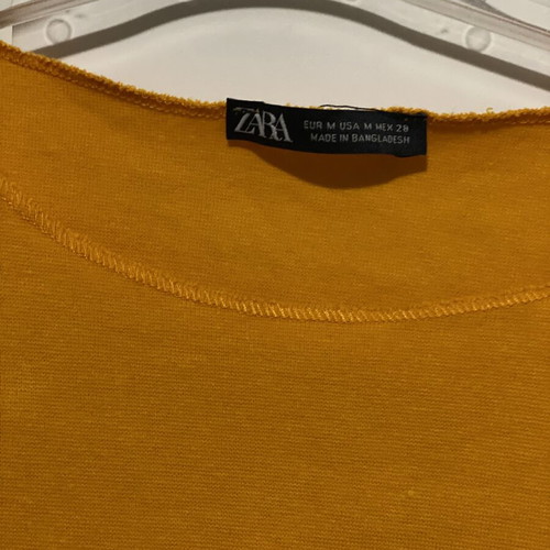 Zara summer orange crop top