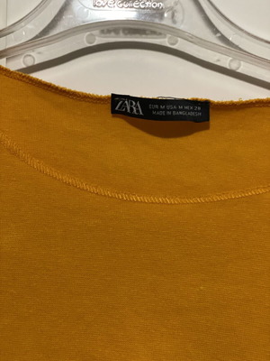 Zara summer orange crop top