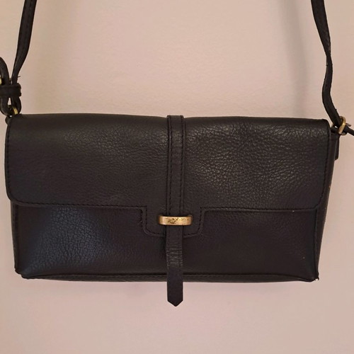 Leather black shoulder bag used