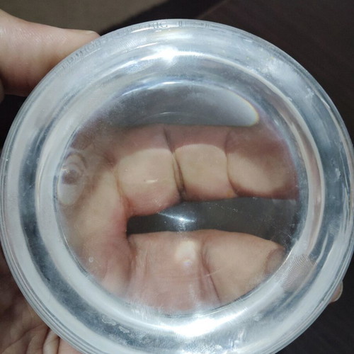 Glass sphere magnifying lens like new, half