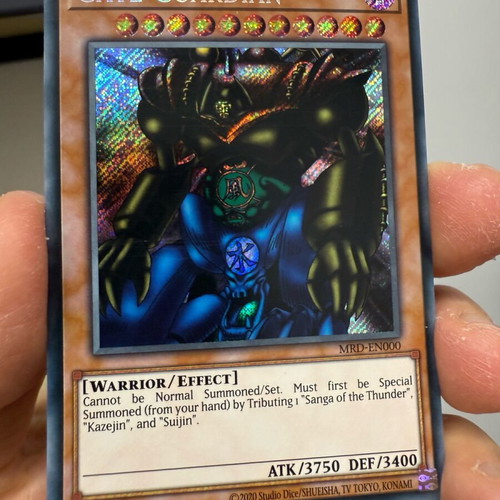 Yu-Gi-Oh Gate Guardian MRD-EN000 Secret rare full Holo κάρτα σαν καινούργιο