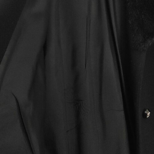 Vintage long coat with synthetic fur collar like new, black, size XXXL