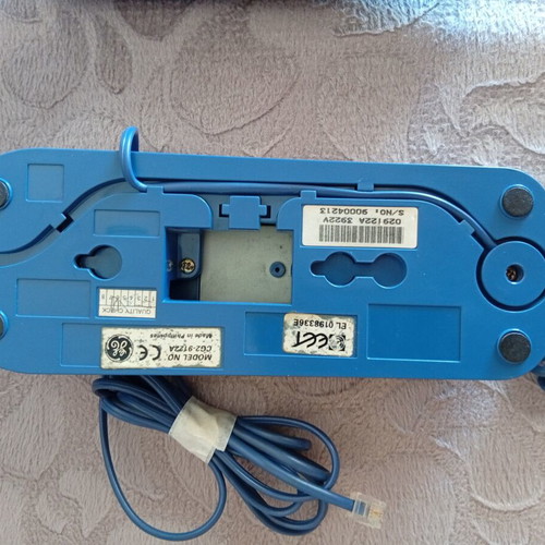 General Electric Vintage Corded Telephone CG2-9122A, blue