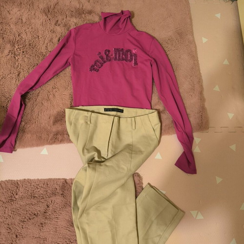 Toi&Moi turtleneck blouse new, pink, size M