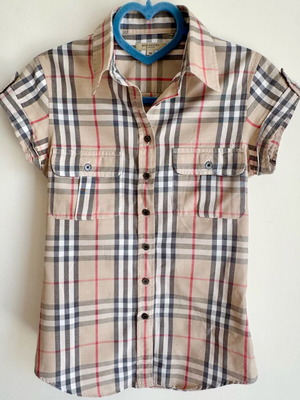 Burberry London Beige Check Shirt XS like new, luxury designer