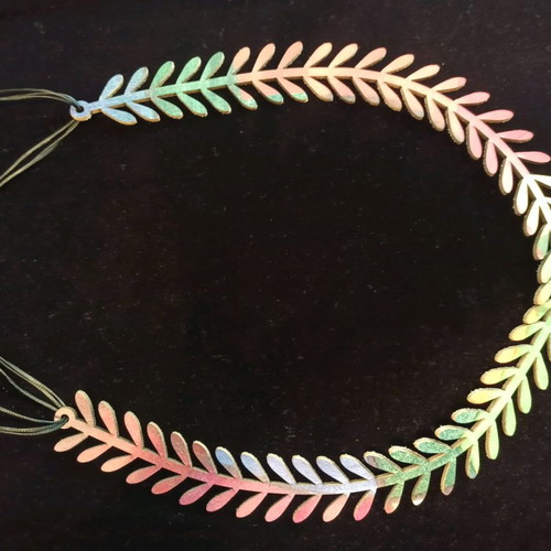 Leather necklace like new, multicolored, from Goulandris Museum