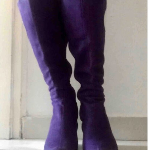 Arche Limited Edition purple suede boots size 36 new with mirror heel