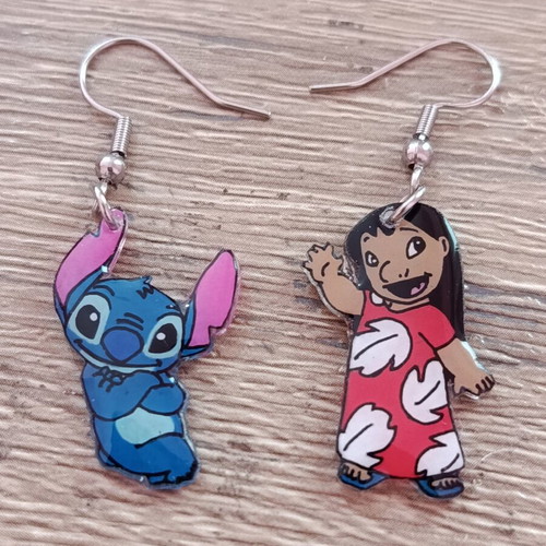 Lilo and Stitch earrings handmade, new