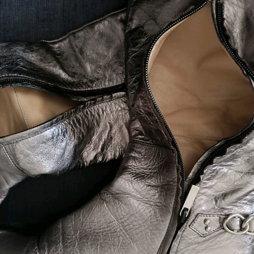 Casadei boots used, silver, size 38-39